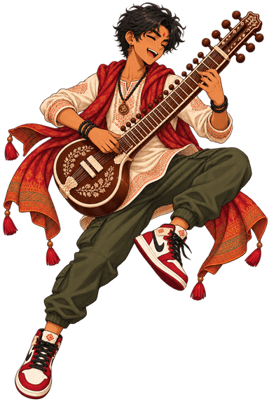 Indian Rockstar Mascot
